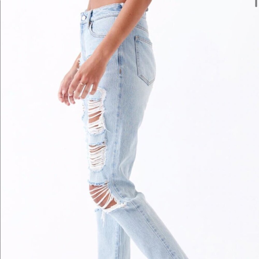 PacSun Mom Jeans Ripped and Destroyed 28 - Picture 4 of 14